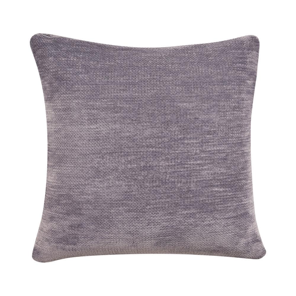 Yuvi Frost Gray 20 in. x 20 in. Solid Machine Made Polyfill Throw Pillow