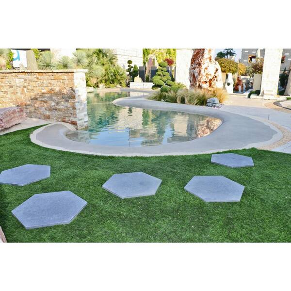 MJSI 23 in. x 20 in. x 0.75 in. Basalt Black Hexagon Porcelain Paver (12-Piece/ 28 sq. ft.)