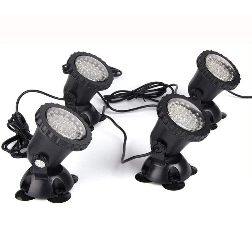 16 Colors Black 36 LED Pond and Fountain Light (4-Pack)