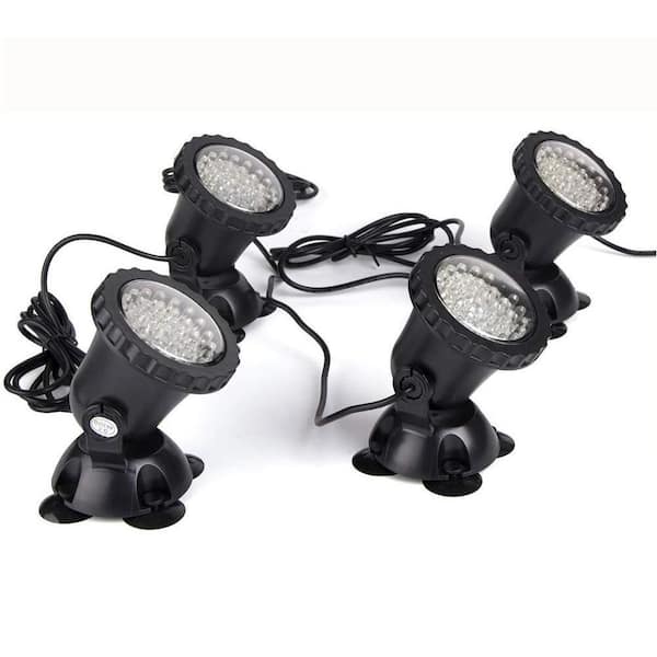 16 Colors Black 36 LED Pond and Fountain Light (4-Pack)