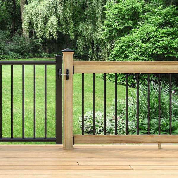 72 in. x 32.5 in. Pressure-Treated Southern Yellow Pine Pre-assembled Aluminum Balusters Rail Kit