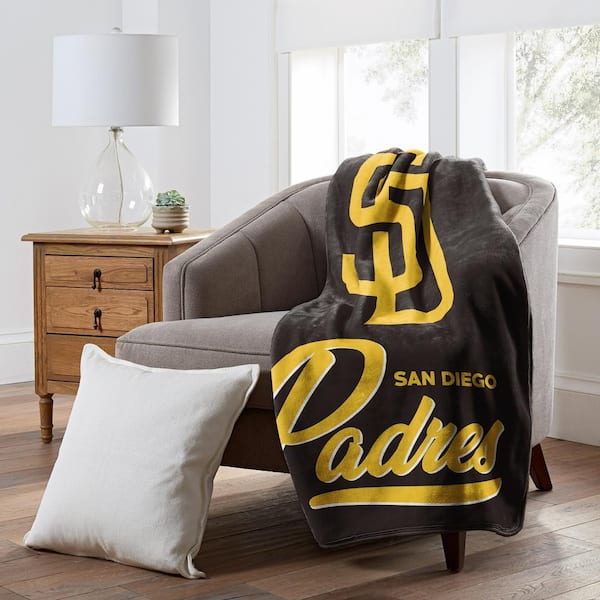 THE NORTHWEST GROUP MLB Padres Signature Raschel Black Throw