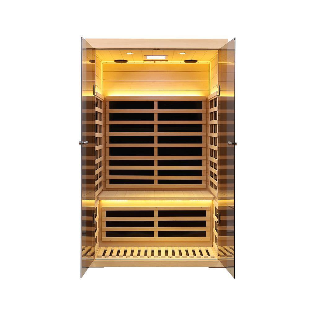 2-Person Sauna with LCD Display, Key Control and Bluetooth