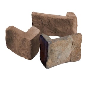 Traditional 1.5 in. to 4 in. x 5 in. to 7 in. x 3 in. Georgetown CobbleStone ConcreteStone Veneer Corners(6 lin. ft./bx)