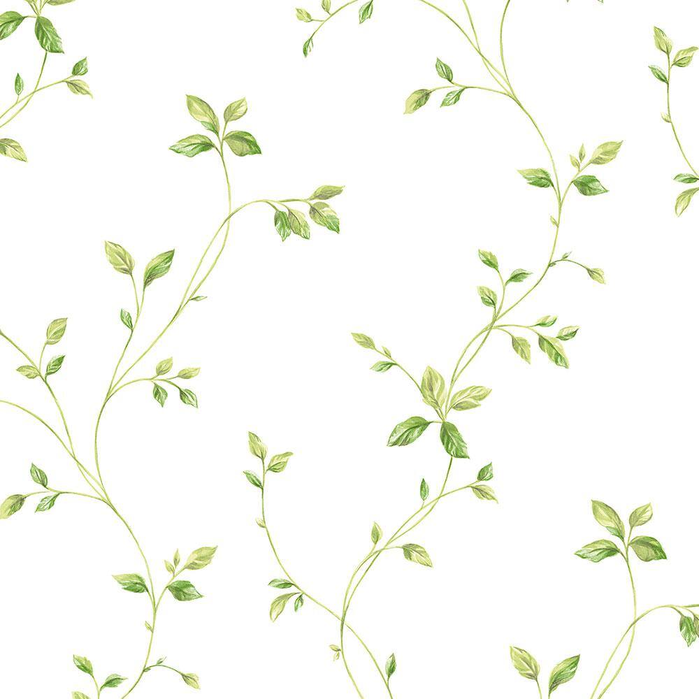 Norwall Watercolor Leaves Vinyl Strippable Roll Wallpaper (Covers 56 sq.  ft.) KC28550 - The Home Depot