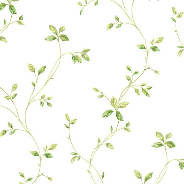 Norwall Watercolor Leaves Vinyl Strippable Roll Wallpaper (Covers 56 sq. ft.)