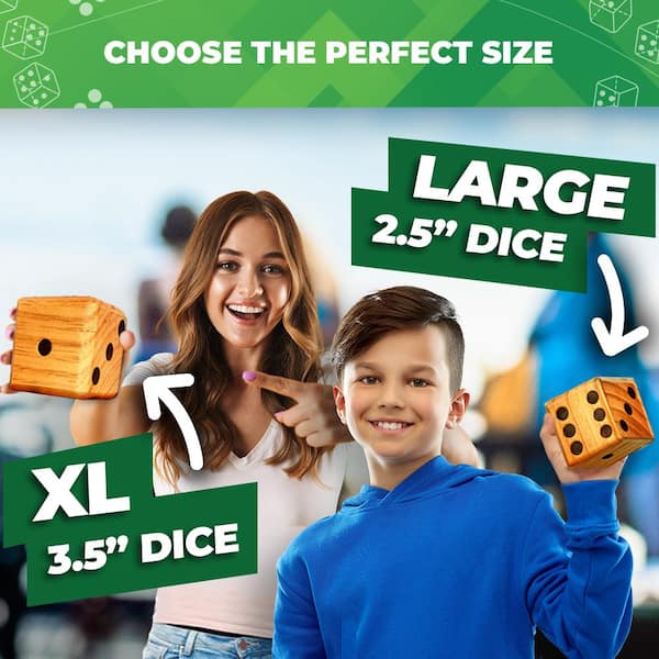 SWOOC Yardzee & Yardkle Giant Yard Dice with Collapsible