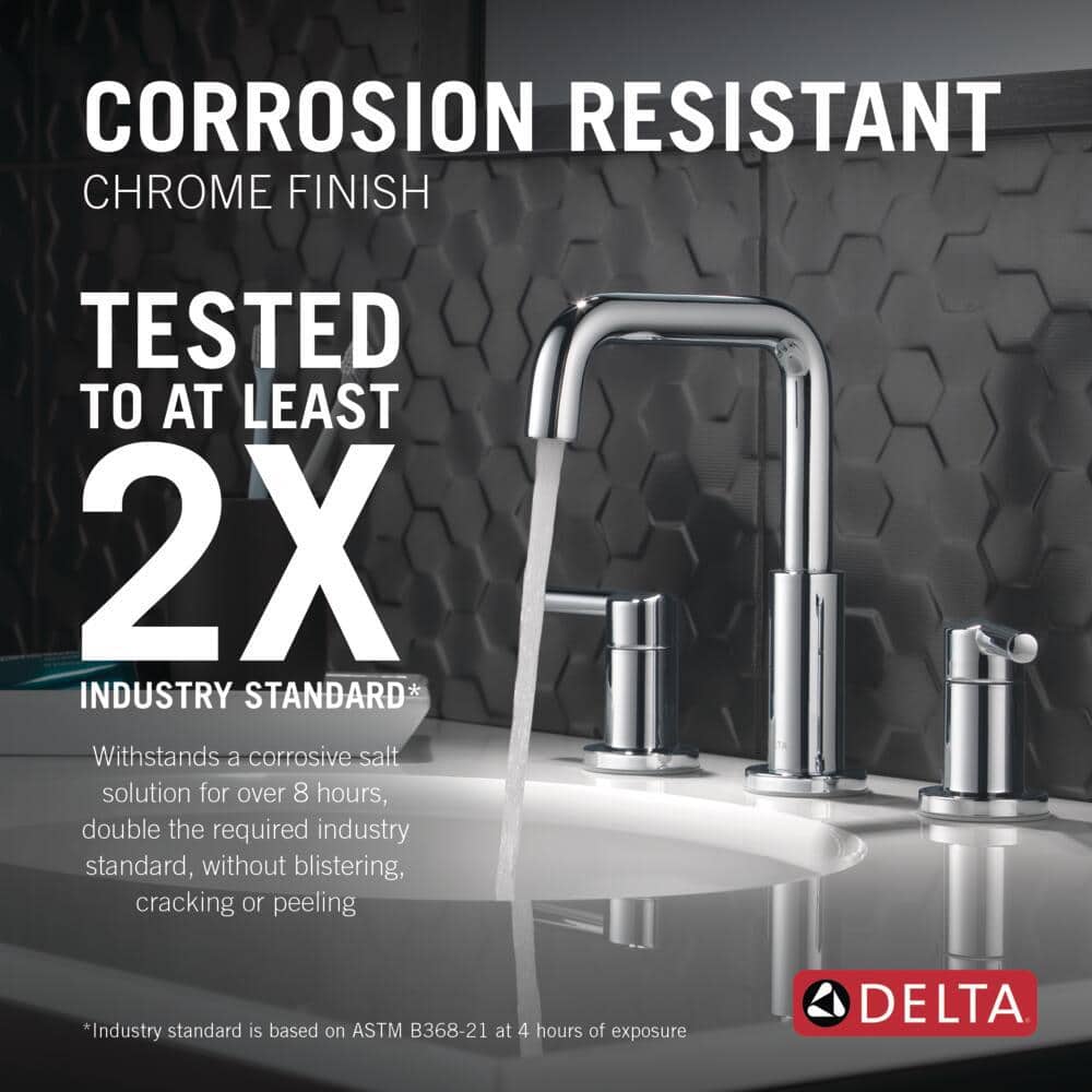 Nicoli Chrome Widespread Bathroom Faucet with Lever Handles