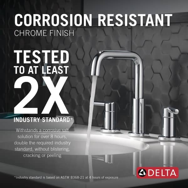 Delta Nicoli 8 in. Widespread 2-Handle Bathroom Faucet in Chrome