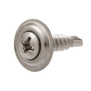 #8 x 5/8 in. Phillips Oval Head Chrome Sheet Metal Screw (2-Pack)