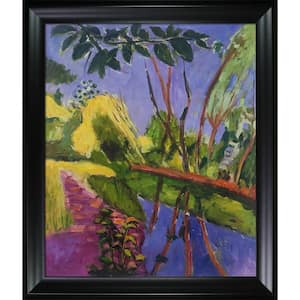 The Riverbank by Henri Matisse Black Matte Framed Abstract Oil Painting Art Print 25 in. x 29 in.