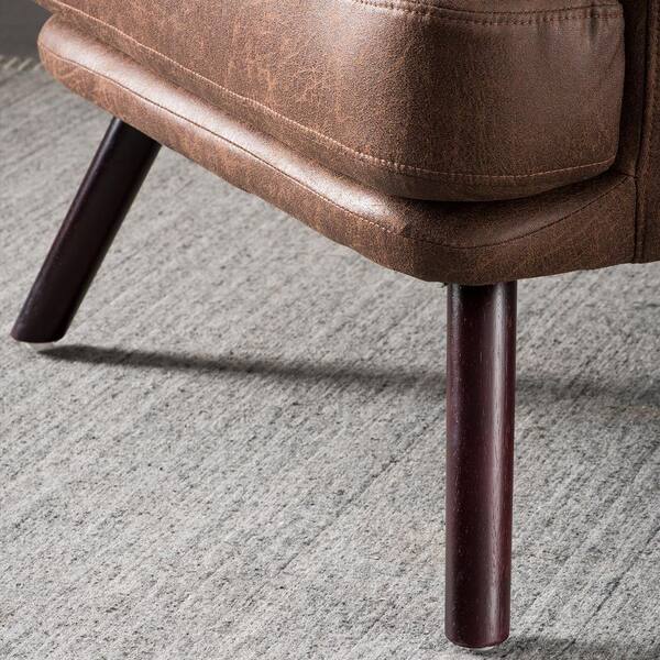 Allwex Breathabo 30 in. Dark Brown Recliner Fabric Arm Chair