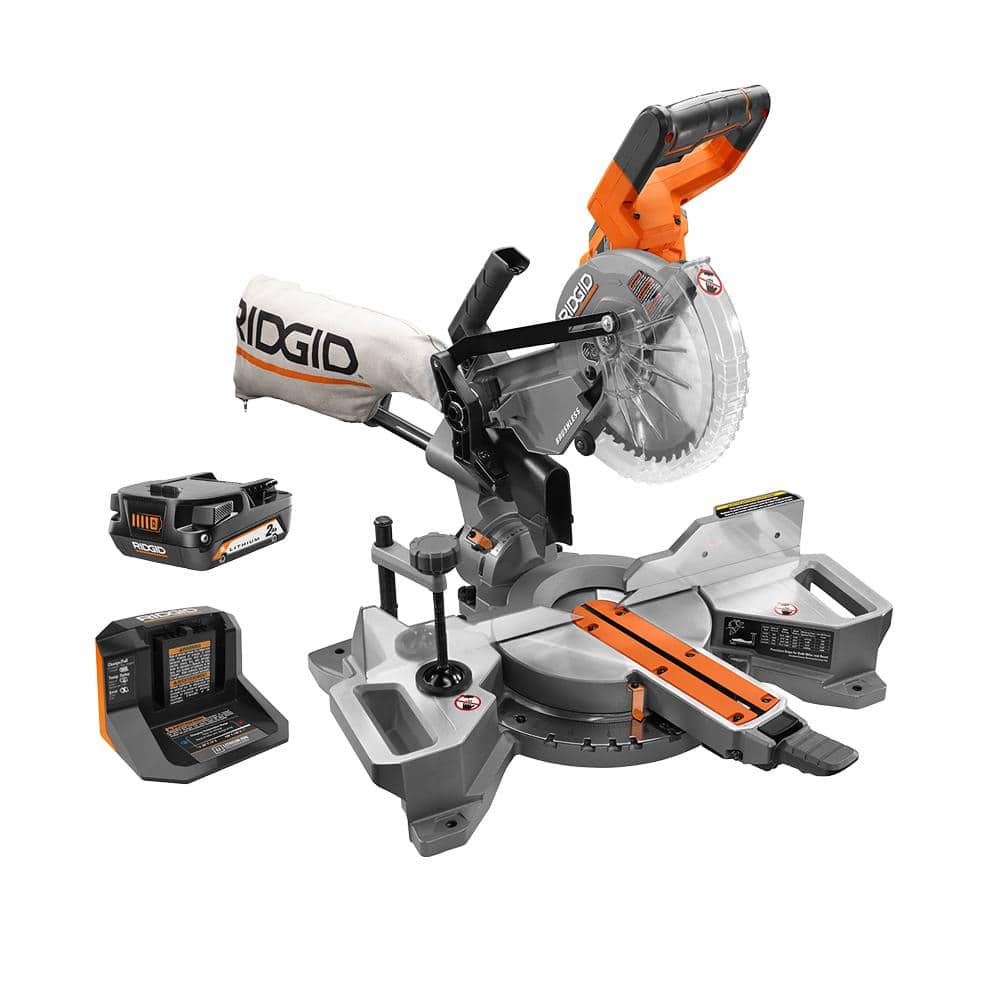 18V Brushless 7-1/4 in. Dual Bevel Sliding Miter Saw with 18V Lithium-Ion 2.0 Ah Battery and 18V Charger price history on PriceWatchPro