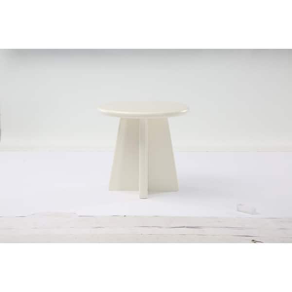 31.5 in. White Square Wood Coffee Table with Sturdy Base for Bakery, Reception Room, Coffee Shop, Home