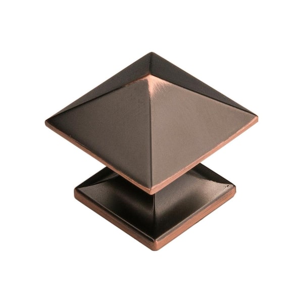 HICKORY HARDWARE Studio Collection 1 in. Dia Oil-Rubbed Bronze Highlighted Finish Cabinet Door and Drawer Knob (10-Pack)
