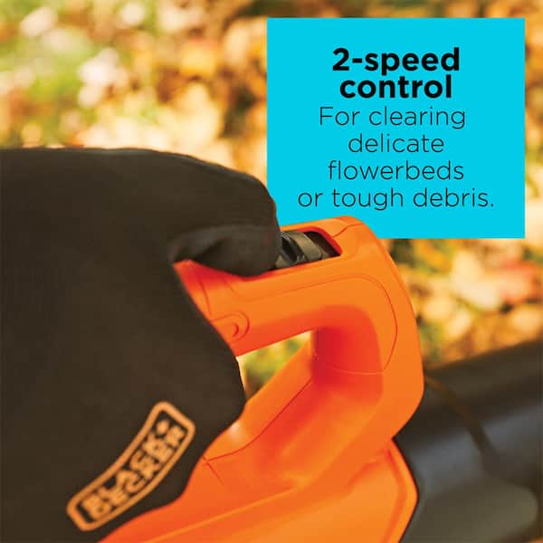 BLACK+DECKER 20V MAX Cordless Leaf Blower, Lawn Sweeper, 130 mph Air Speed,  Lightweight Design, Battery and Charger Included (LSW221)