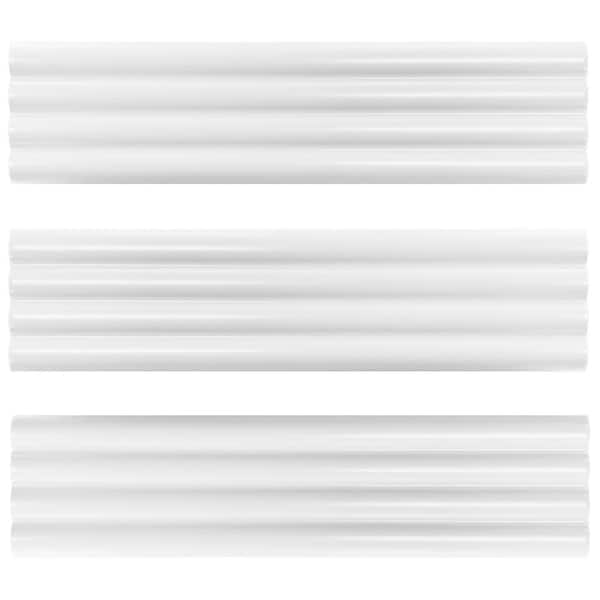 Giorbello Ceramic Flute Subway 3"x 12"x 10mm Wall Tile Case - White (20 PCS/5 Sq. Ft.)