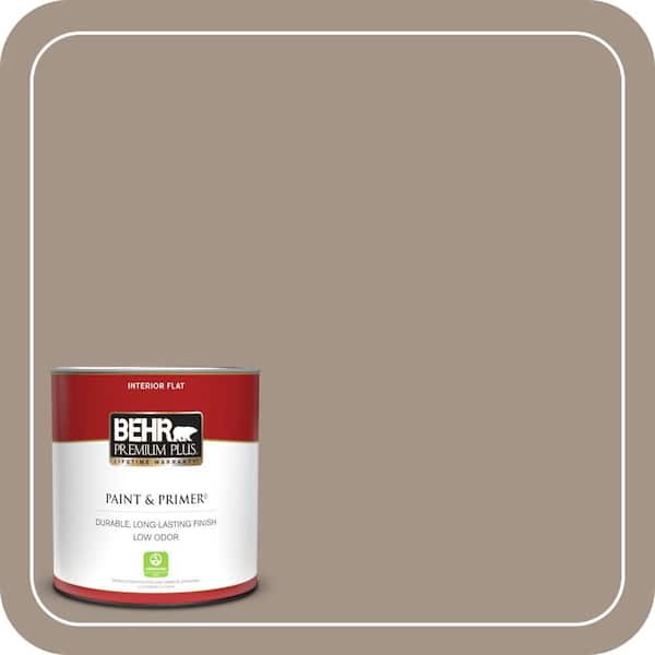 BEHR PREMIUM PLUS 1 qt. Home Decorators Collection #HDC-NT-04A Clay Flat Low Odor Interior Paint & Primer
