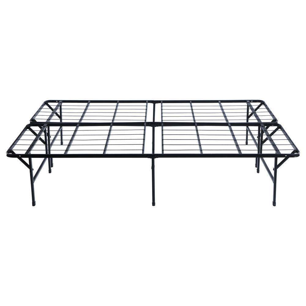 Mabel Full Black Metal Folding Platform Bed Frame