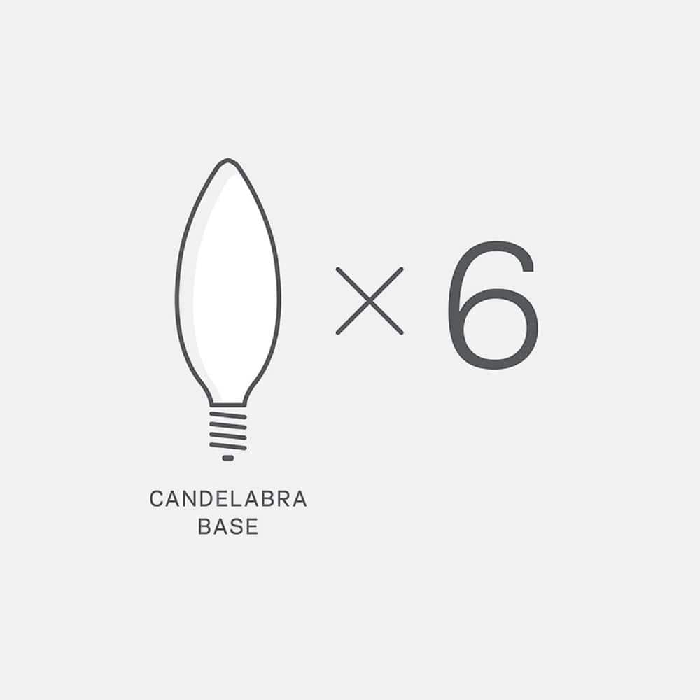 Satin Brass 6-Light Globe Semi Flush Mount with White Glass