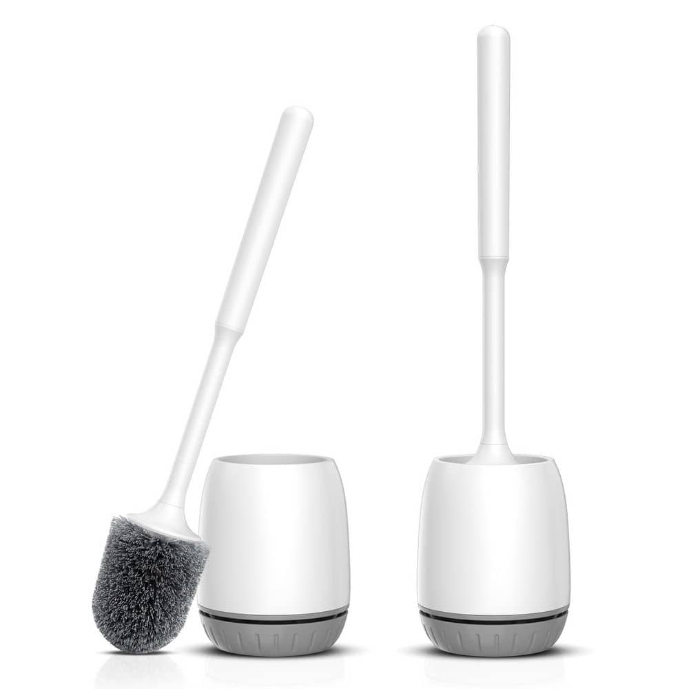 Toilet Brush and Holder 2 Pack Ergonomic Long Handle Bathroom Cleaning Set with Ventilated Base Quick Drying price history on PriceWatchPro