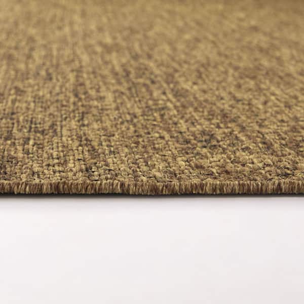 Romilly Brown 5 ft. 3 in. x 7 ft. Abstract Indoor/Outdoor Area Rug