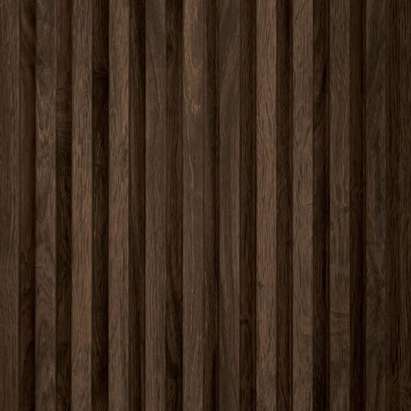 FROM PLAIN TO BEAUTIFUL IN HOURS Medium Slats 1/2 in. x 0.79 ft. x 9.3 ft. Walnut Glue-Up Decorative Foam Wood Slat Walls (30-Pack) 220.5 sq. ft.