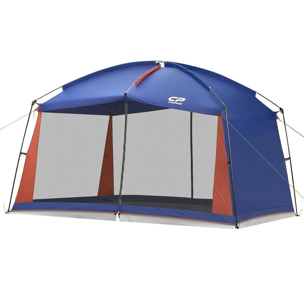 Blue 9 Person Screen House Tent with Mesh Wall and Screen Shelter Gazebos f