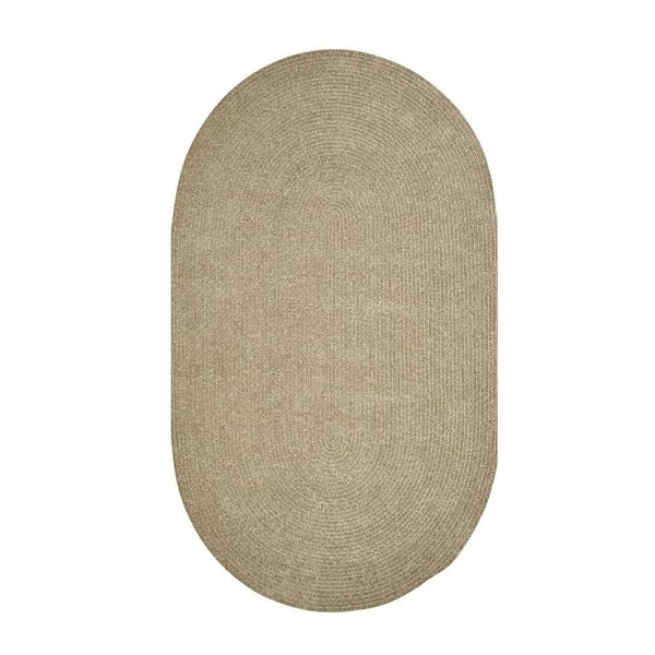 Better Trends Newport 100% Polypropylene Rug Size 42 x 66 Oval, Perfect  Size Braided Rug - Slate Blue