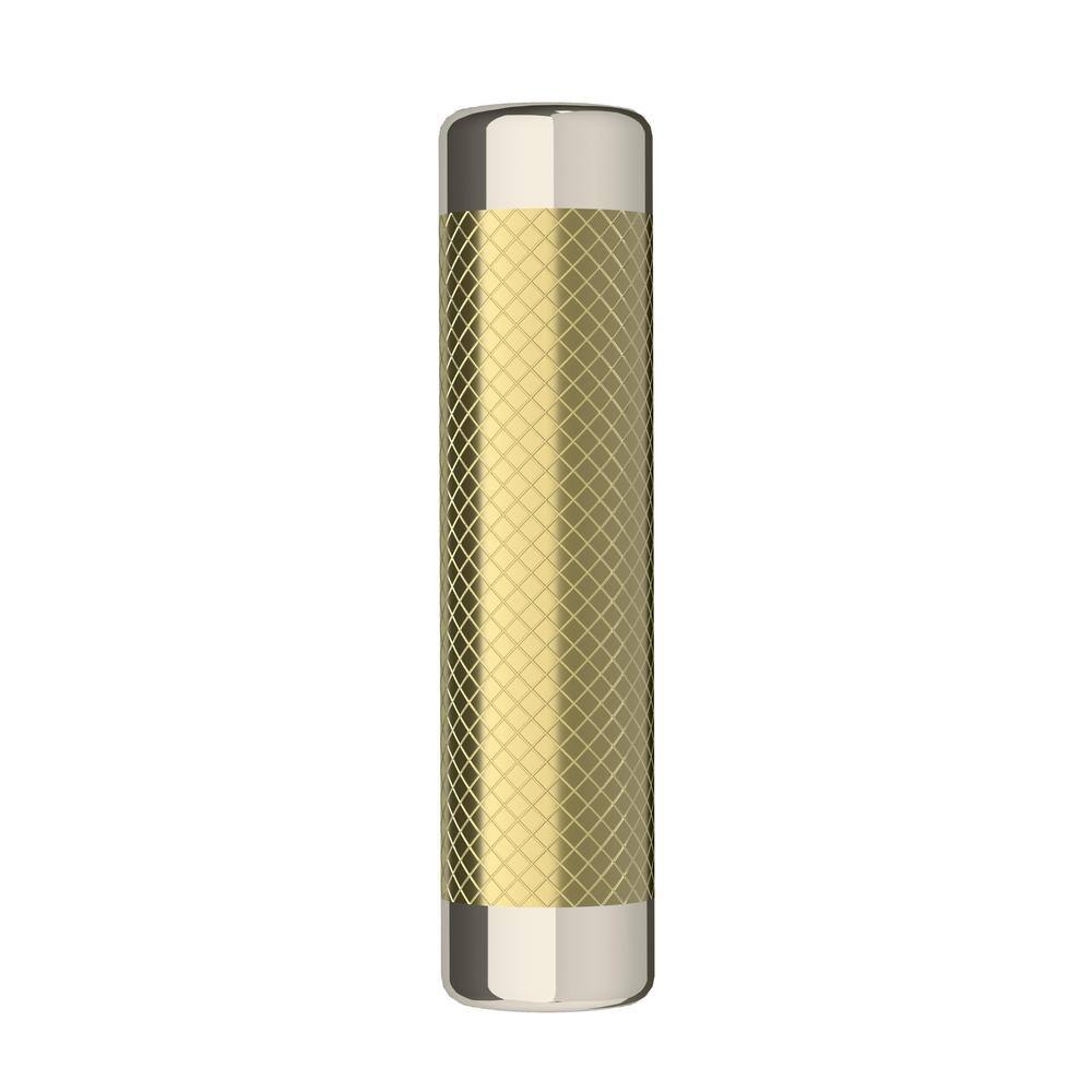 Polished Nickel and Champagne T-Handle Cabinet Knob