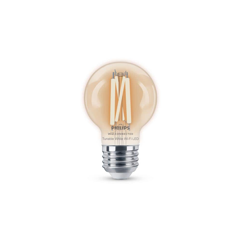 Tunable White 40-Watt Equivalent Globe G16.5 Smart Wi-Fi WiZ Connected Vintage Edison LED Light Bulb 2700-5000K (4-Pack) price history on PriceWatchPro