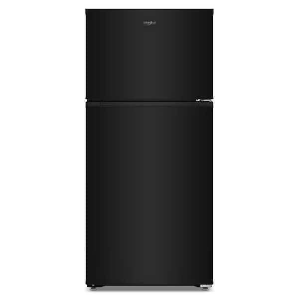 28 in. 14.3 cu. ft. Freestanding Wide Top Freezer Refrigerator in Black with Total Coverage Cooling