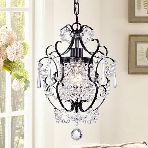 Cynthia 11 In Chrome Indoor Crystal Swag Chandelier With Shade Rl4025 The Home Depot Chrome Indoor Crystal Swag Chandelier, How To Install A Chandelier Home Depot