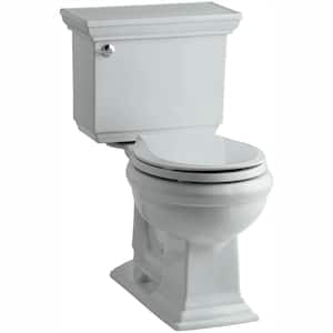 Memoirs Stately 2-piece 1.28 GPF Single Flush Round Toilet with AquaPiston Flushing Technology in Ice Grey