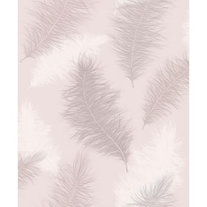 Sussurro Feather Blush Paper Strippable Roll (Covers 56 sq. ft.)