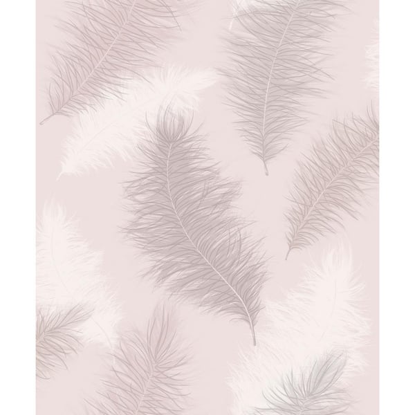 Arthouse Sussurro Feather Blush Paper Strippable Roll (Covers 56 sq. ft.)  901706 - The Home Depot