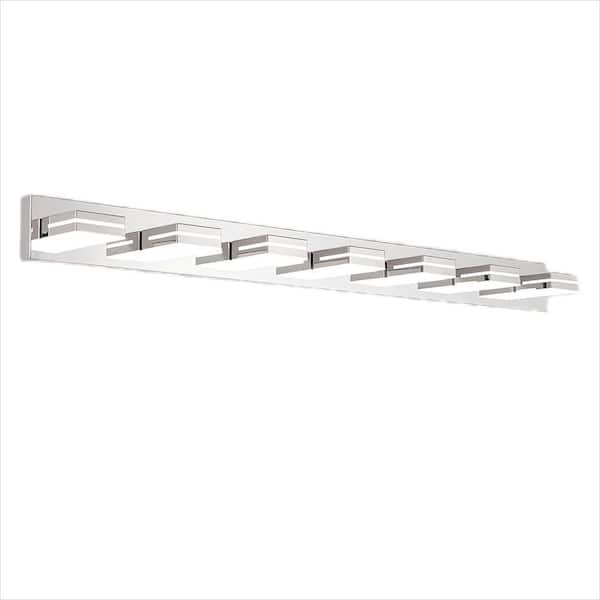 47 in. 6-Light Chrome LED Vanity Light