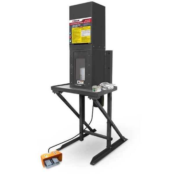 RP-50FC 25-Ton Capacity Heavy-Duty Electro Hydraulic Oil Filter Crusher with Stand, 208-240V, 1-Phase, 50/60hz