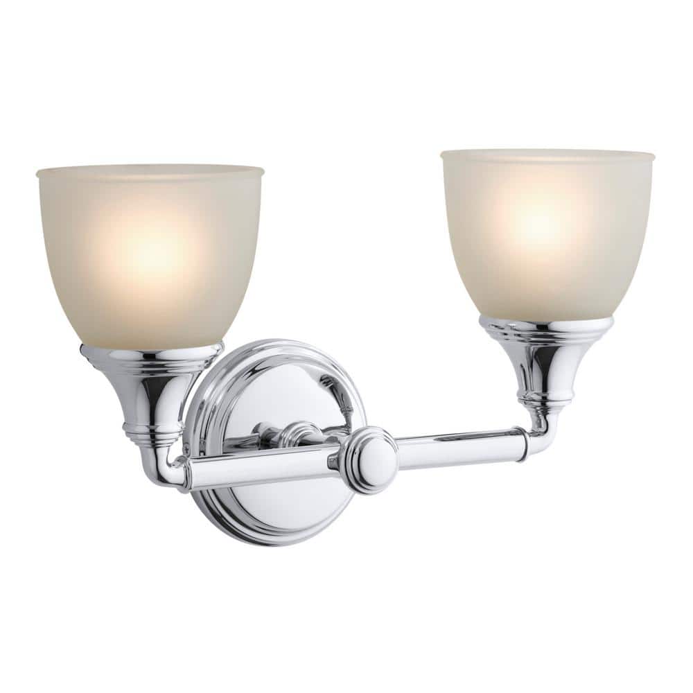 Devonshire Elegance Chrome Lantern Vanity Light Fixture 14.94"