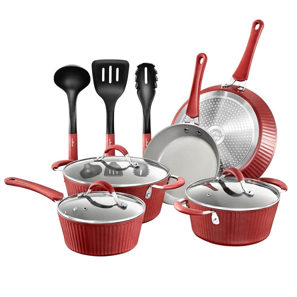  Redchef Ceramic Pots and Pans Set Non Stick, Removable Handle  Pots and Pans Set Non Stick, Non Toxic Pots and Pans Set Non Stick, PFAS  PFOA & PTFE Free, Cookware Set