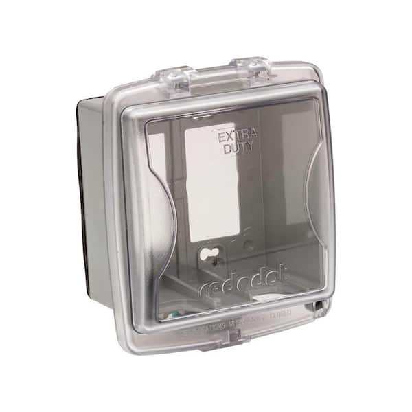 Red Dot 2-Gang 2-7/8 in. Deep Extra Duty Non-Metallic While-in-Use Weatherproof Receptacle Cover