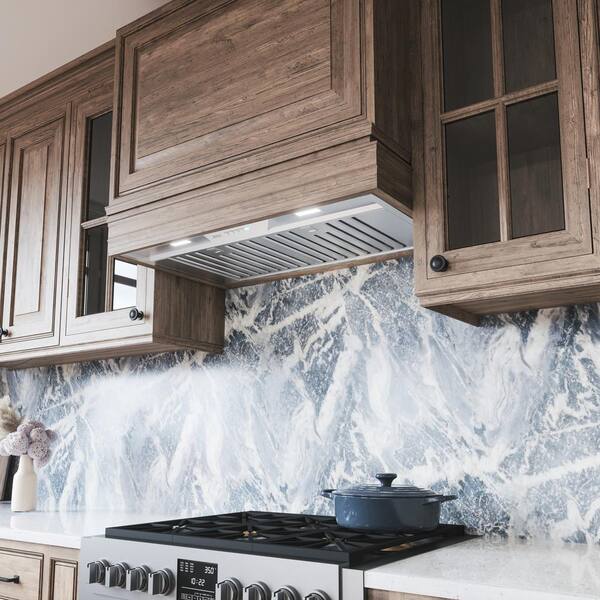 thumbnail image 2 of Joeaonz 20/30/36 Inch Insert Range Hood - 800CFM Built-in Kitchen Vent With 3-Speed Fan & LEDs (Stainless Steel) 2 of 6
