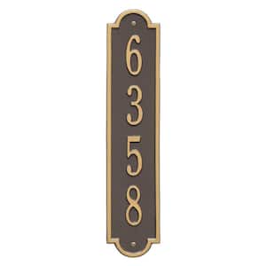 Richmond Standard Rectangular Bronze/Gold Wall 1-Line Vertical Address Plaque