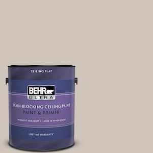 1 gal. #ICC-89 Gallery Taupe Ceiling Flat Interior Paint and Primer