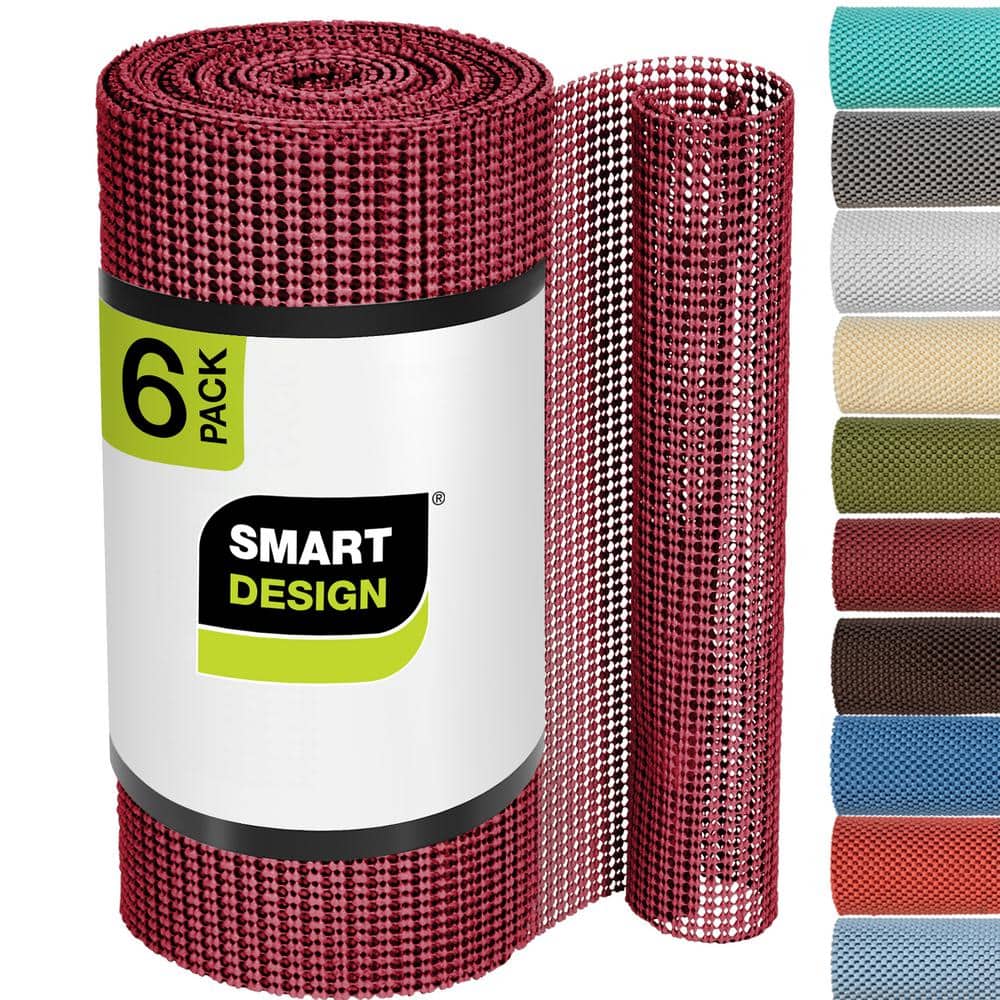 Smart Design Bonded Grip Shelf Liner - 12 inch x 10 Feet - Non Adhesiv