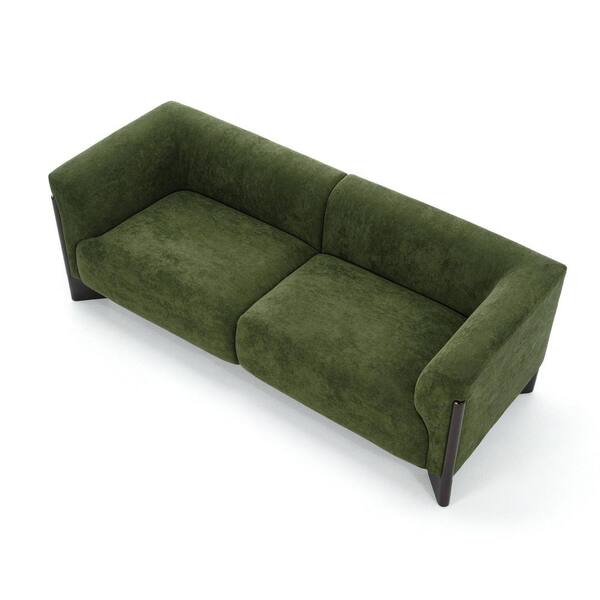 Uixe Luxury 81.1 in. Flared Arm Chenille Rectangle 2-Seater Sofa