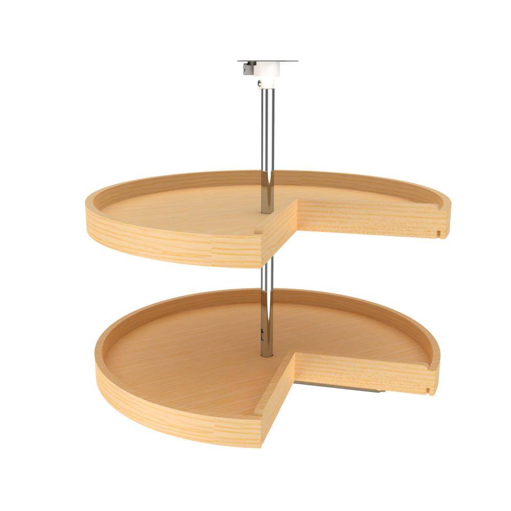 RevAShelf 28 in. Banded Wood PieCut Lazy Susans 2Shelf LD4BW942