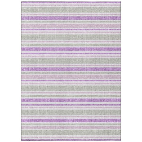 Chantille ACN531 Pearl 5 ft. x 7 ft. 6 in. Machine Washable Indoor/Outdoor Geometric Area Rug
