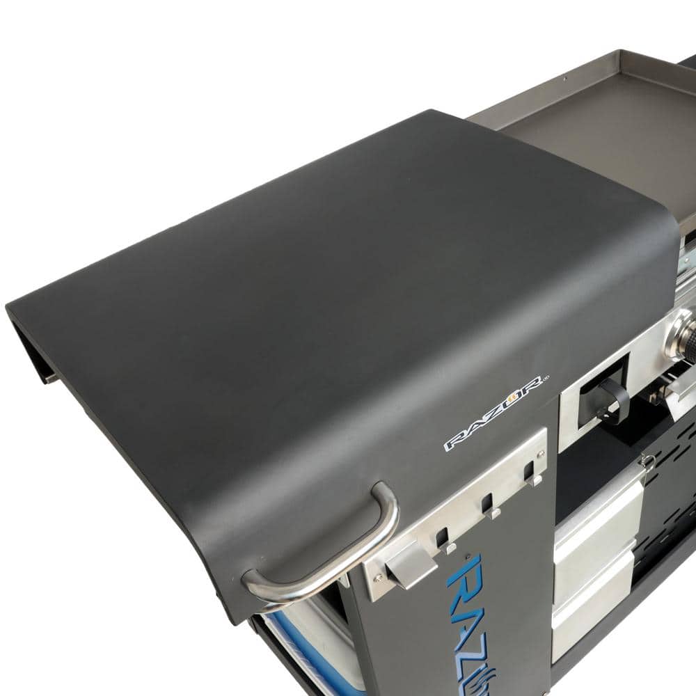 Black Stainless Steel 3-Burner Propane Gas Grill with Fixed Shelves