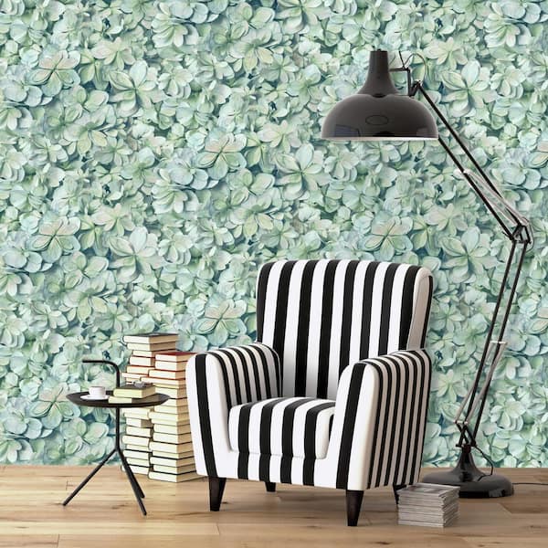 Hydrangea Peel and Stick Wallpaper (Covers 28.29 sq. ft.)